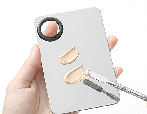 2pcs Stainless Steel Cosmetic Makeup Palette, Upgrad Stainless