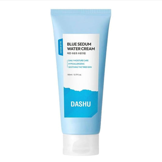 DASHU Blue Sedum Water Cream | Hydrating Face Cream Water Based Moisturizer for Face 8 Types of Hyaluronic Acids | Lotion for Men 5.07 fl oz
