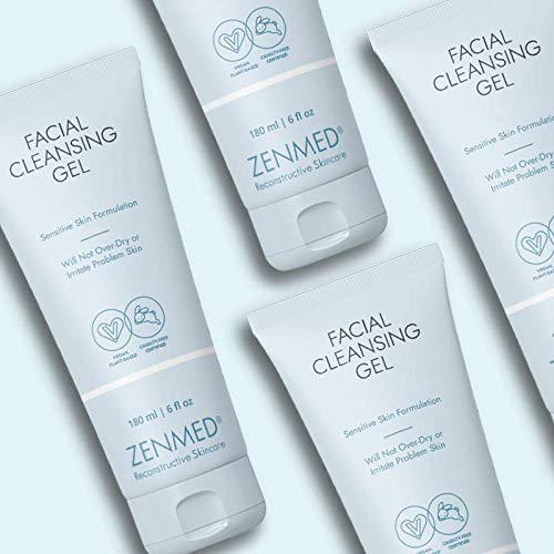 Gentle Facial Cleanser 6 oz for Women and Men - All-in-One Cleanser Face Wash | Hydrating Cleanser & Gel for Sensitive Skin | Natural, Organic Facial Wash - USA Made