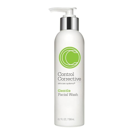 CONTROL CORRECTIVE Gentle Facial Wash, 6.7 Oz - Hydrates, Normalizes & Restores Balance, For Normal Or Combination Skin, Aloe Vera Based, Lightly Foaming Cleanser, Gel To Foam