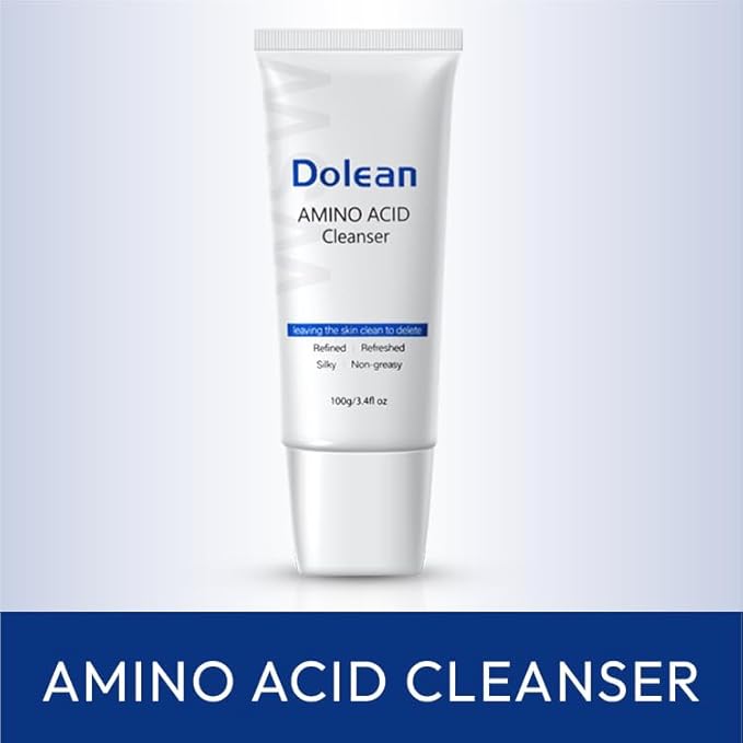 Amino Acid Facial Cleanser, Deep Cleaning Face Cleanser Non-Greasy,Sensitive Acne Skin,MSM+Amino Acid,Dermatologist Tested, Fragrance Free, Gentle and Effective Face Wash 3.4 fl oz