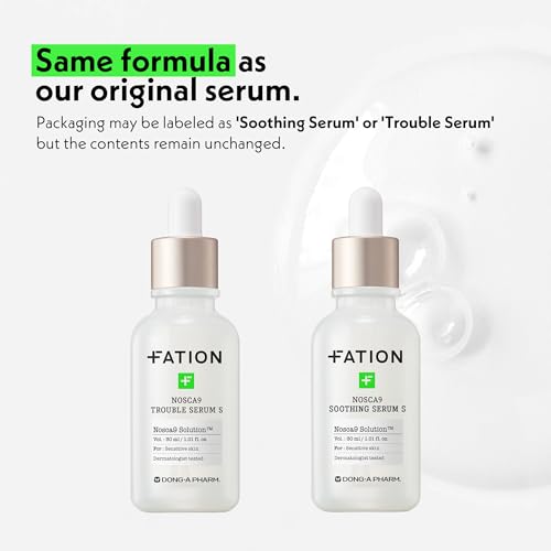 Nosca9 Soothing Serum Set - Serum and Cream for Sensitive Skin | Ceramide & Centella for Barrier Repair & Hydration | Korean Acne Skincare Routine (30ml+5ml+5ml)