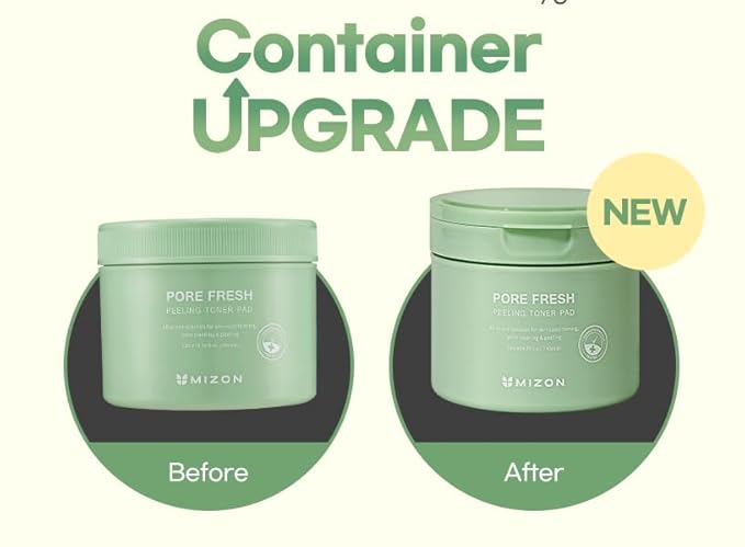 MIZON Pore Fresh Peeling Toner Pads AHA BHA PHA with Tea Tree & Turmeric Extracts, Gentle Exfoliation & Deep Cleansing, Korean Peeling Pads Cotton Soothing Exfoliating Pore Tightening (60 PCS)