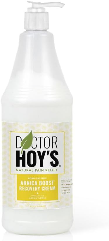 DOCTOR HOY'S Natural Arnica Boost Recovery Cream, Bruise and Muscle Pain Relief Cream, Topical Homeopathic Formula with Arnica Montana for Rapid Bruise Relief (32 Fl Oz)