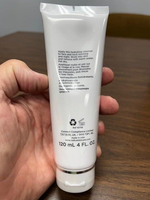 Radical Skincare Hydrating Cleanser- Antioxidant Rich, Non-Drying, Gentle Formula Promotes Cell Turnover | For All Skin Types | Paraben & Cruelty Free | Clinically Proven Results (4 Fl Oz, 2 Pack)