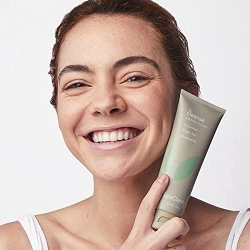 BioClarity Face Cleanser | 100% Vegan, Gentle Wash with Cucumber, Green Tea, and Chamomile, for Sensitive Oily Skin. Natural Ingredients (4 Fl Oz)