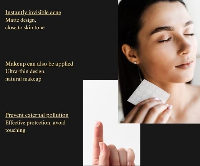 Pimple Patches – Hydrocolloid with Salicylic Acid, Tea Tree Oil & Niacinamide – Invisible, Waterproof for Blemish-Prone Skin – 36 Count