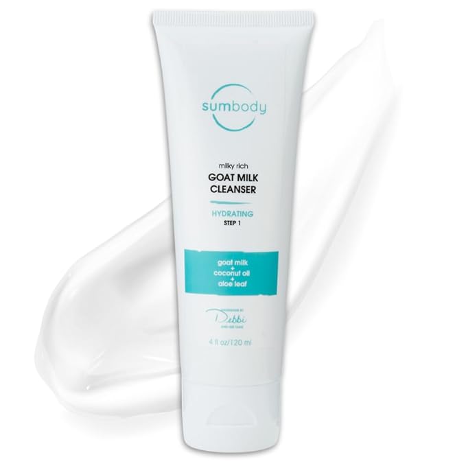 Face Wash for Women & Men Goat Milk Cleanser – (4oz) Cruelty Free Face Wash, Organic Gentle Face Cleanser with AHAs & Vitamins for Sensitive Skin, Day and Night Face Wash Cleanser for Dry Skin