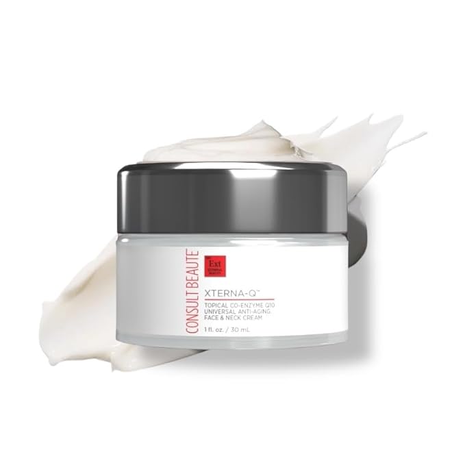 Consult Beaute XTERNA-Q Anti-Aging Universal Day and Night CoQ10 Cream - Peptide Q10 & Niacinamide Face Moisturizer for Dry Skin - Restore Skin Barrier - Visibly Reduce Lines & Wrinkles - 1 Fl Oz