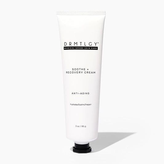 DRMTLGY Soothe and Recovery Cream Face Moisturizer. Fragrance Free, Oil Free, Noncomedogenic Face Cream for Sensitive Skin and All Skin Types.