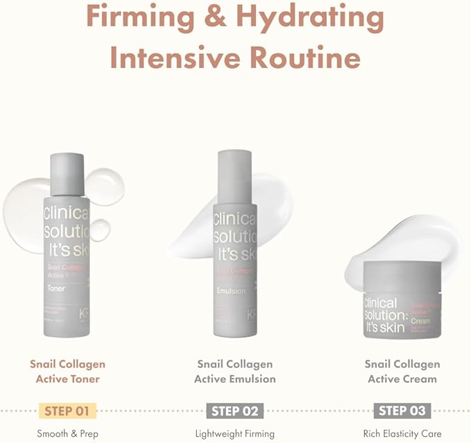 It'S SKIN Snail Collagen Active Toner 4.05 Fl Oz, Hydrating & Firming Facial Toner with Snail Mucin, Dual Collagen, and PHA – Pore-Refining, Gentle Formula for Smooth Skin, Korean Skincare
