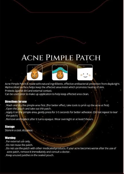 Pimple Patches – Hydrocolloid with Salicylic Acid, Tea Tree Oil & Niacinamide – Invisible, Waterproof for Blemish-Prone Skin – 36 Count