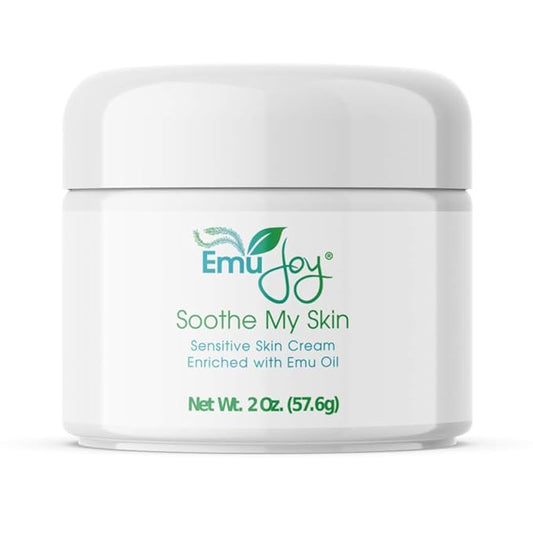 Soothe My Skin Cream for Sensitive Skin - Stocking Stuffers. Eczema Cream Psoriasis Atopic Dermatitis Lichen Sclerosus. Emu Oil with Only Natural Ingredients