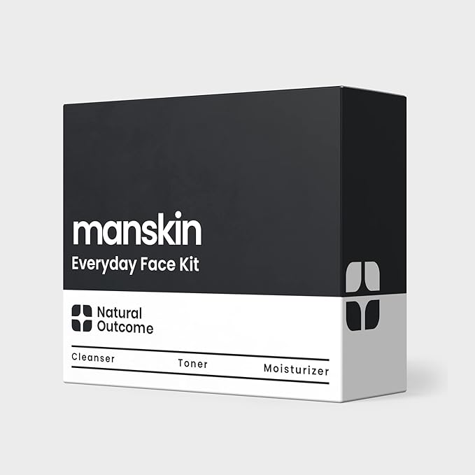 Mens Skin Care Kit | Mens Facial Care Kit for Men Skincare | Anti-Aging Daily 3 Step Face Care Regimen Includes: Rejuvenating Facial Cleanser, Balancing Toner, & Hydrating Moisturizer