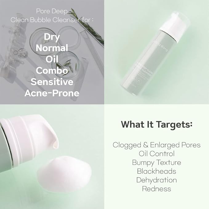 PONGDANG Pore Deep Clean Bubble Cleanser 5.11 fl.oz | Ultra-Gentle BHA Foam for Clear, Hydrated Skin | Zero Irritation | Plant-Powered Formula | Korean Skin Care