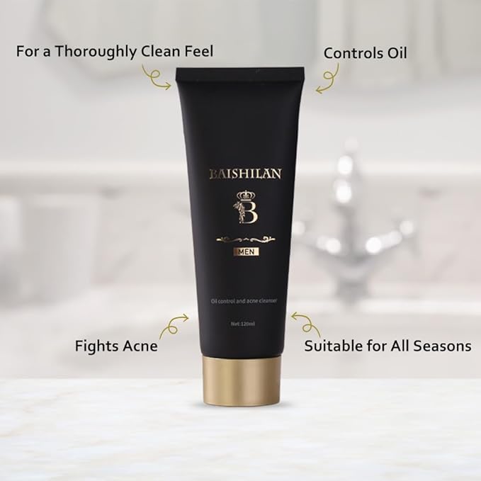 Daily Energizing Facial Cleanser - Deeply cleanses, Oil control,restores dry,Men's only,tired skin, Suitable for all skin types