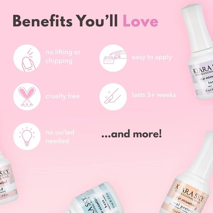 Kiara Sky Long Lasting Nail Dip Powder Pink Flower Child 1 oz