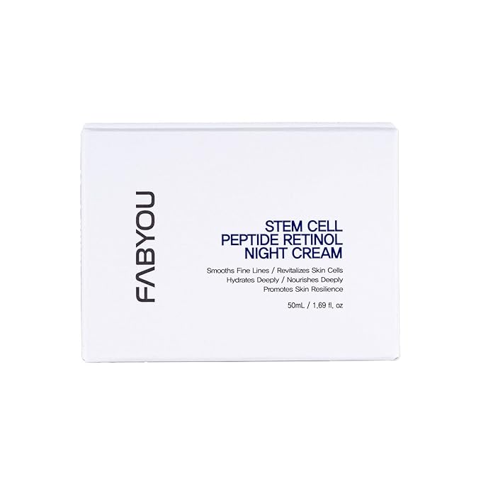 Stem Cell Peptide Retinol Night Cream 1.69 fl oz - Plant-Based Stem Cell for Anti-Aging, Skin Repair, Nourishment, Korean Skin Care for Overnight Facial Recovery
