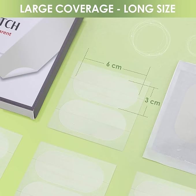 AUSLKA Blemishes Patches - 44 Strips, Hydrocolloid Dots - Large Blemishes Patch - Blemishes Stickers - Zit Breakouts - Suitable for Larger Area Outbreaks