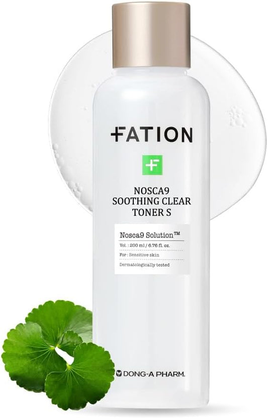 Nosca9 Soothing Toner S | 2% PHA & LHA Exfoliating Toner for Sensitive Skin | Moisturizing, Hypdrating & Quick Absorption Korean Skincare (Pack of 1, 6.76 Fl Oz)
