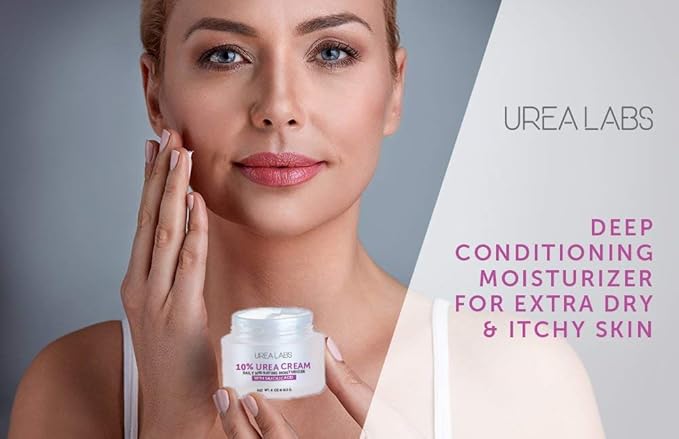 Urea Cream 10% Skin Care Moisturizer with Salicylic Acid, Aloe Vera Gel, Jojoba Oil. 150ml. Healing, Hydrating for Hand Face Foot and Body Use.
