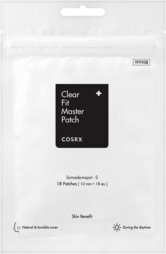 COSRX Clear Fit Master Patch 18 Patches | Healing Pimple Patches for Blemishes and Zits | Hydrocolloid Dressing | Quick & Easy Spot Treatment
