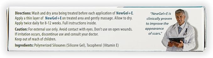 Advanced High-Potency Silicone Scar Gel with Vitamin E for Old, New Scars, Surgery, Keloids, Burns, and Facial Blemish Scars, NewGel Plus by MyNewGel (15 Grams) - 0.50 oz