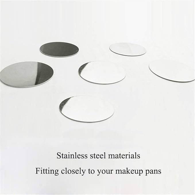 50pcs Round Metal Stickers for Non-Magnetic Eyeshadow Pan