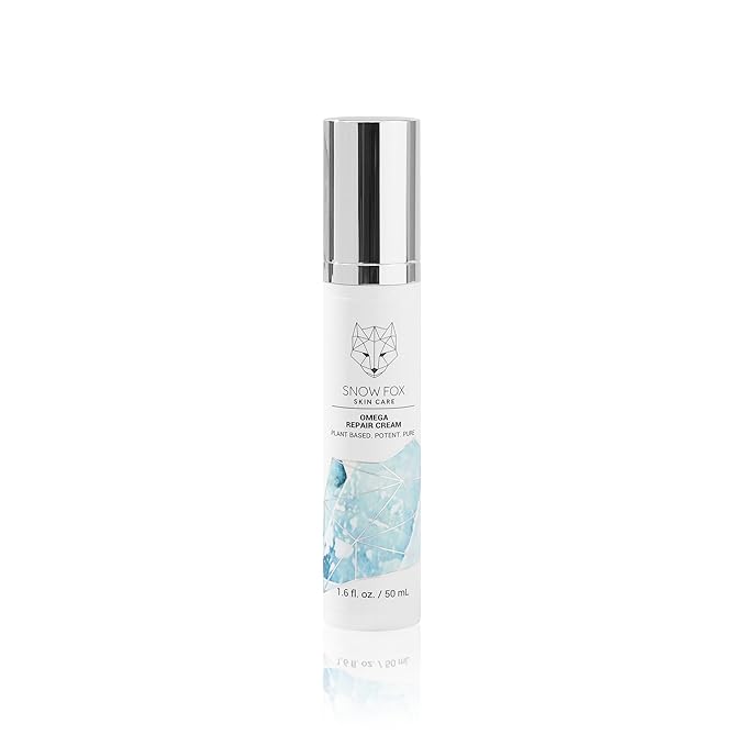 Snowfox Skin Care Omega Repair Cream with Fast-Absorbing Plant-Based Oils, 50 mL