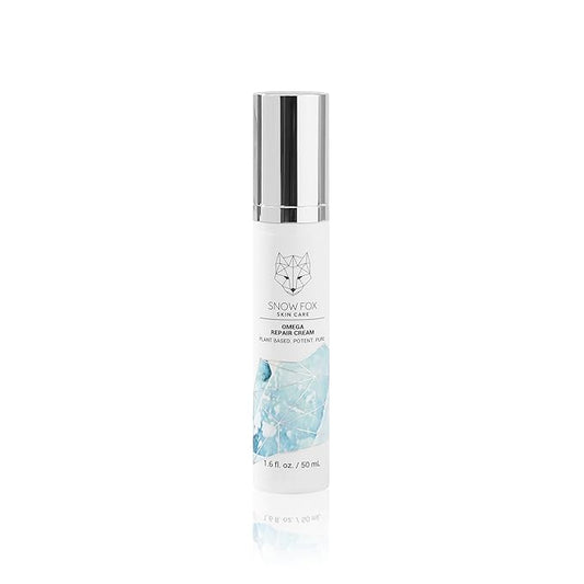 Snowfox Skin Care Omega Repair Cream with Fast-Absorbing Plant-Based Oils, 50 mL