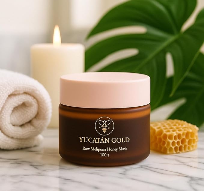 Melipona Honey Face Mask – All-Natural Solution for Dry Skin, Fine Lines & Youthful Glow With Enzymes & Antioxidants – Soothes Skin After Sun Exposure – Gentle Moisturizer for Sensitive Skin
