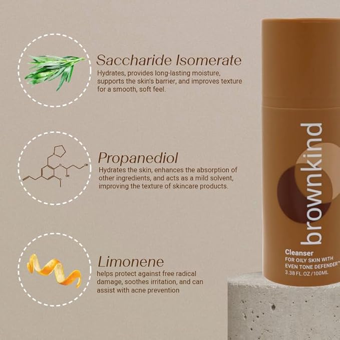 Cleanser for Oily Skin – 1% Salicylic Acid Face Wash to Smooth Texture & Clear Pores, With Even Tone Defender, 100ml