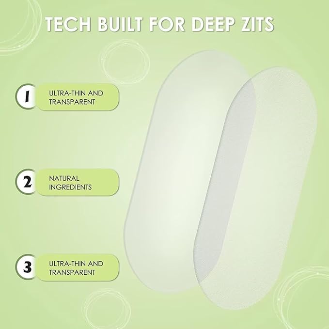 AUSLKA Blemishes Patches - 44 Strips, Hydrocolloid Dots - Large Blemishes Patch - Blemishes Stickers - Zit Breakouts - Suitable for Larger Area Outbreaks