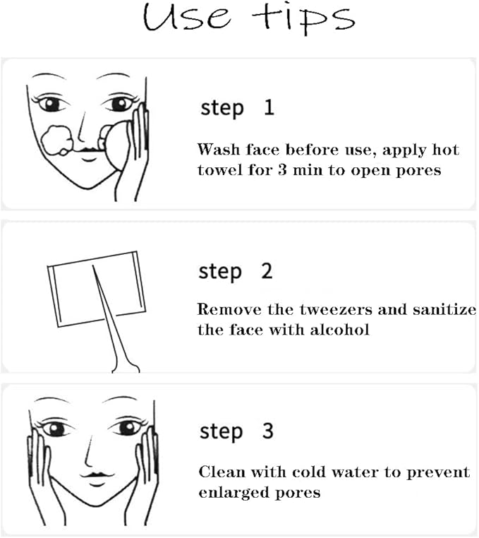 Professional Blackhead Remover Pimple Popper Tool,Comedones Extractor Acne Removal Tweezers for Blemishs,Whitehead Popping,Zit Removing for Nose Face,Stainless Steel Makeup Tool