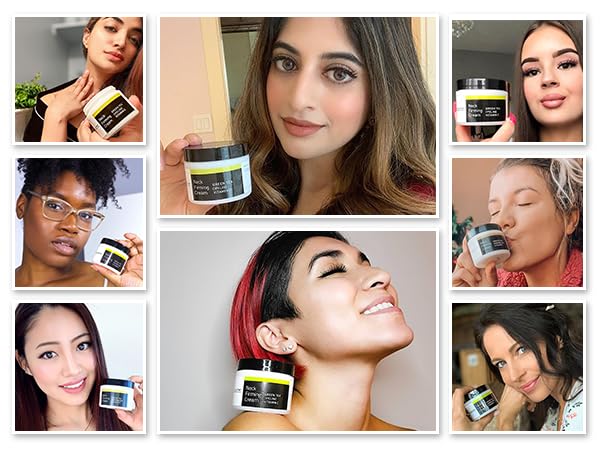 YEOUTH Neck Cream with Vitamin C, Neck Firming Cream for Women and Men, Firming Moisturizer Targets Double Chin, Décolletage, and Chest 2oz