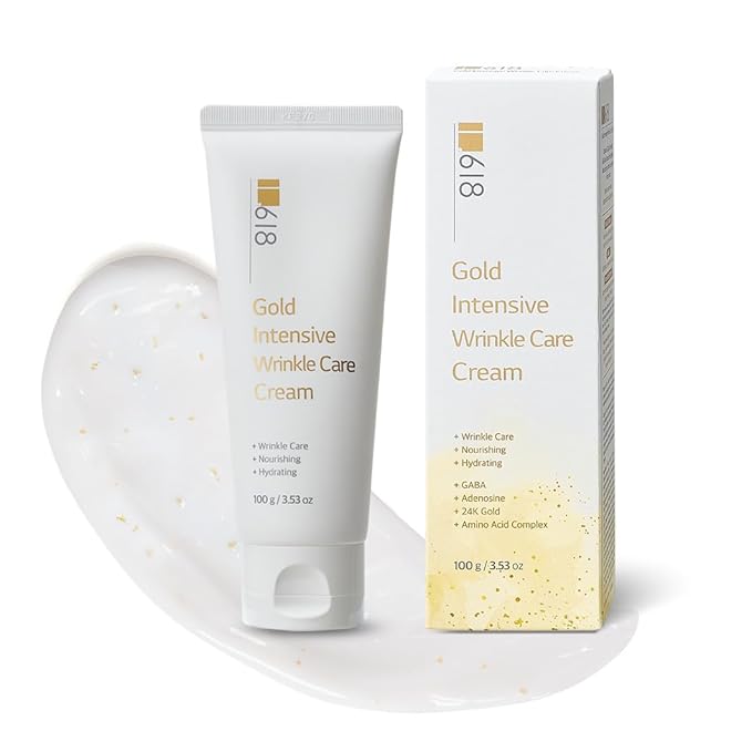 1.618 24K Gold Intensive Wrinkle Care Cream, GABA Amino Acids, Anti-Aging, korean Beauty, Day & Night Solution | 3.52oz