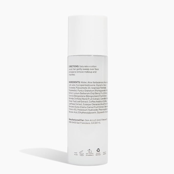 Y’OUR Soothing Makeup Remover: Micellar Cleansing Water for Sensitive Skin; Removes Oil & Sebum; Gentle, Vegan & Non-Irritating; With Fruit Extracts & Aloe Vera. Made in USA. 4 fl oz (120 mL)