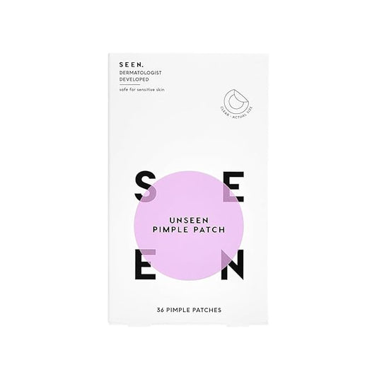 SEEN UNSEEN Pimple Patch - Hydrocolloid and Bakuchiol Formulated Spot Treatment for Face and Skin- Dermatologist Developed- Safe for Sensitive & Acne Prone Skin