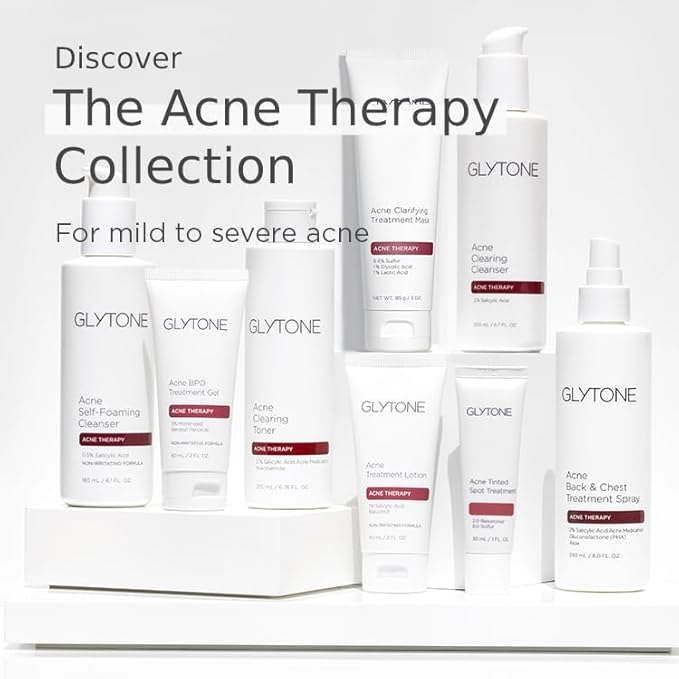 Glytone Acne Clarifying Mask | Sulfur Acne Face Mask Purify Pores and Clearer Complexion | Exfoliating & Soothing Therapy with 6.4% Sulfur, 1% Glycolic & Lactic Acid | Calming facial Clay - 3 oz