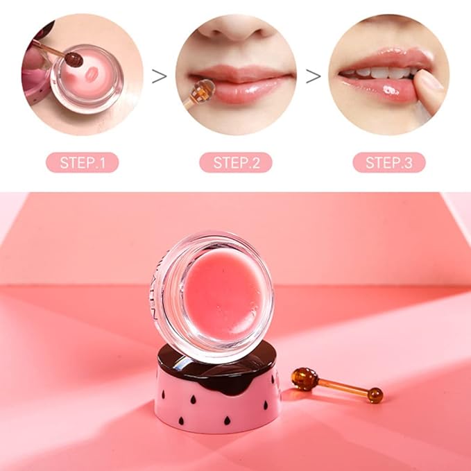 2Pcs Strawberry Vitamin E Lip Masks,Lip