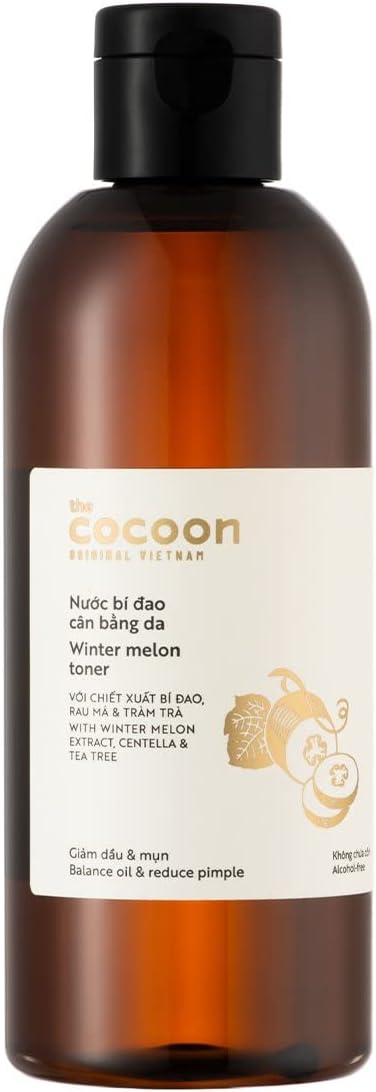 Cocoon Winter Melon Solution Acne Toner, Toner for Oily Skin with Centella Asiatica & Vitamin B3 for Daily Skin Care Solution for Sensitive Acne Prone Skin, Vegan & Cruelty-Free, Face Skincare Gift
