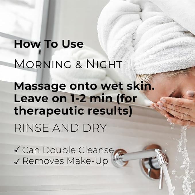 Bioactive Facial Cleanser Treatment for Oily Skin - Non-Foaming Face Wash Provides a Gentle Deep Clean and Eliminates Excess Oil (4.5 fl oz)