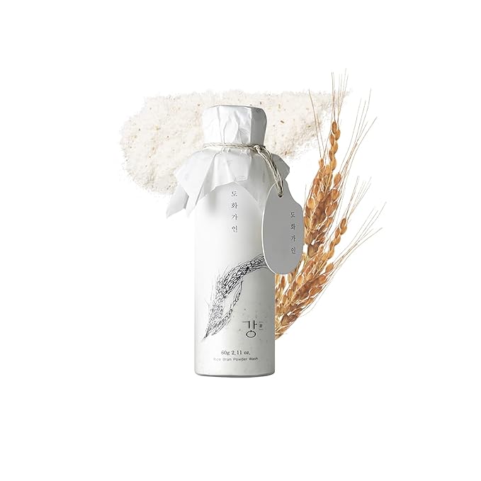 Rice Bran Powder Wash | Gentle Exfoliating Face Wash for Sensitive Skin | Vegan Enzyme Face Scrubber & Exfoliator for Sebum Control – Product of Korea | 60 g (2.1 oz)