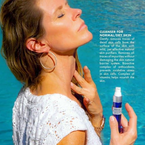 Bioactive Facial Cleanser Treatment for Normal to Dry Skin - Non-Foaming Face Wash Provides a Gentle Deep Clean (4.5 fl oz)