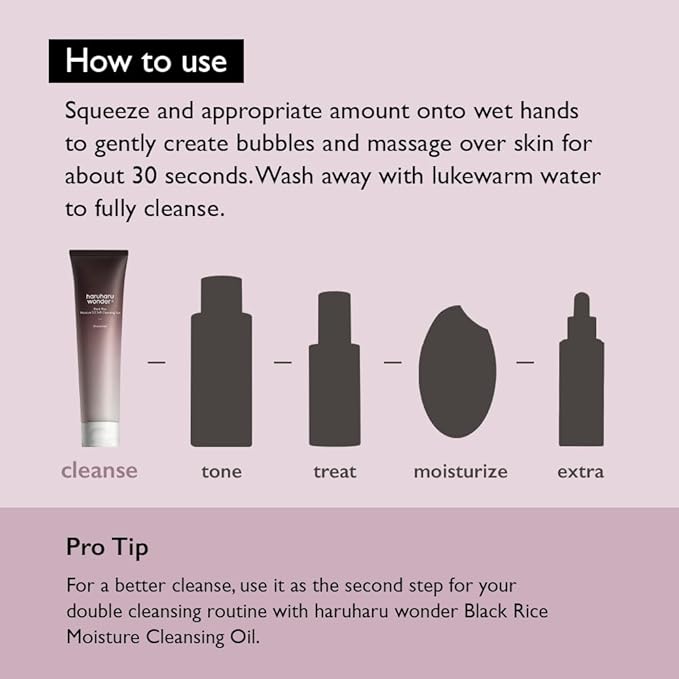 haruharu wonder Black Rice Moisture 5.5 Soft Cleansing Gel, 3.4 fl.oz, Gentle Face Wash for Dry to Normal Skin, Low 5.5pH, Soap Free, Hydrating, Fragrance Free, Daily Use, Korean Skincare