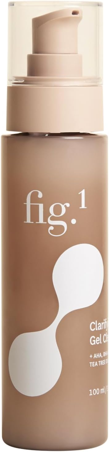 Fig.1 Clarifying Gel Cleanser | AHA BHA Tea Tree Oil Formula for Oily & Sensitive Skin Face wash | Deep Pore Cleansing, Dermatologist-Tested for Acne Prone, Vegan & Refillable Skincare Solution, 100ml