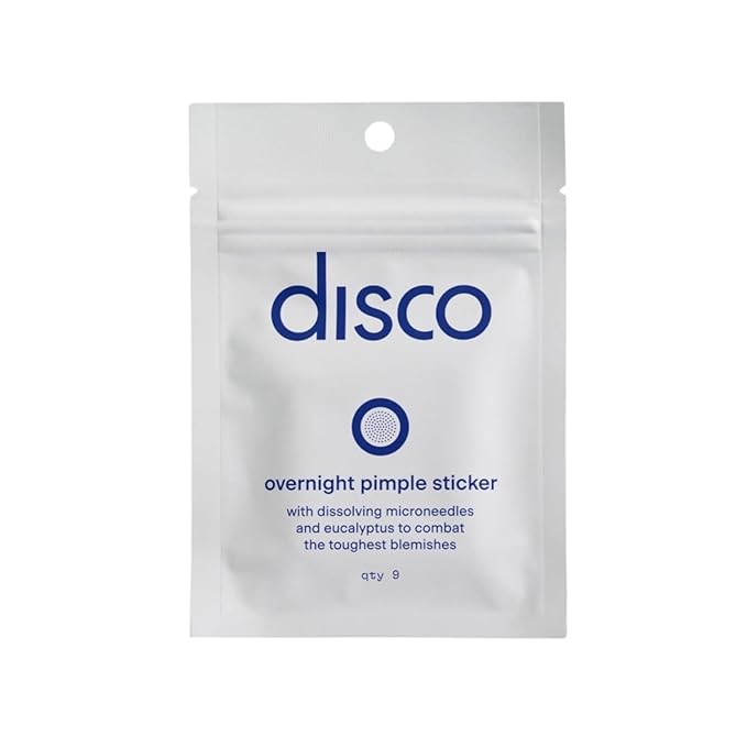 Disco Overnight Pimple Stickers | Acne Pimple Patches for Face, Breakout Strips, Toughest Blemish, Zit Spot Treatment with Fast-Acting Dissolving Microneedles & Eucalyptus Tackle Pimples in 6 Hours