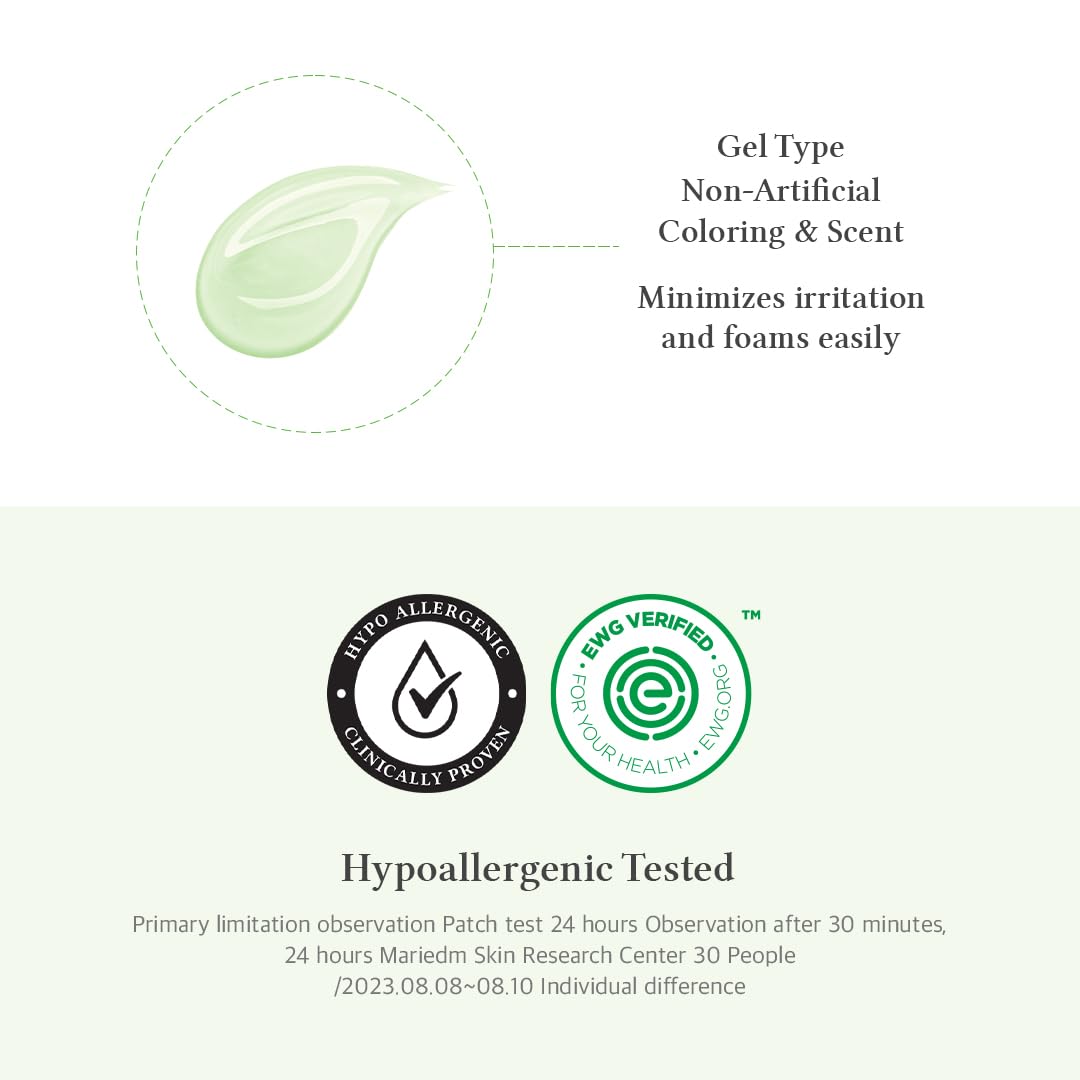 Dr.Althea Green Relief Amino Gel Cleanser | Lightweight & Hydrating Makeup Remover | Daily Face Wash with Hyaluronic Acid | Korean Vegan Skincare for All Skin Types | 3.38 Fl Oz