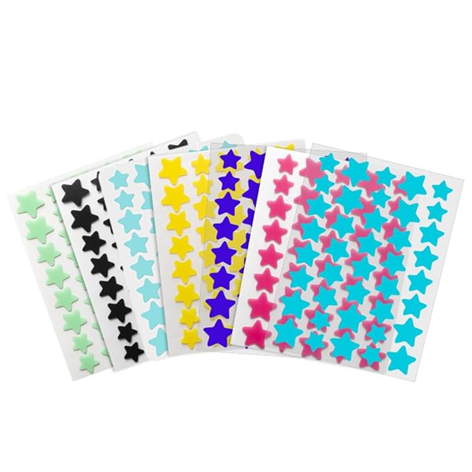 Star Pimple Patches for Face, Acne Patches, Cute Colorful Star Zit Covers with Hydrocolloid & Tea Tree Oil, Salicylic Acid Cica Extract 4 Sizes (8mm/9mm/11mm/14mm) | 357 Count