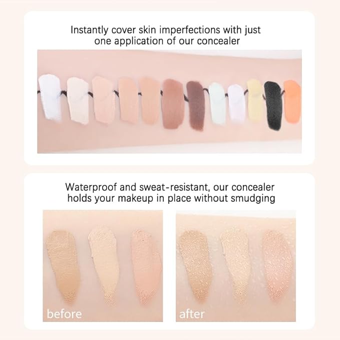 Mallofusa Single Color Face Makeup Concealer Foundation Palette 0.49oz